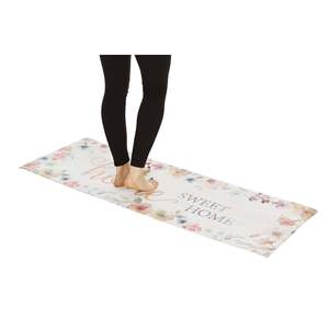 Elegante Tappetino Antifatica in Memory Foam 20 X 55 per Cucina, Motivo Floreale 'Home Sweet Home' - Product Image 2