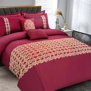 Ensemble de literie moderne en 4 pièces, coton et polyester, motif uni, logo personnalisé, haute qualité, 400TC - Product Image 2