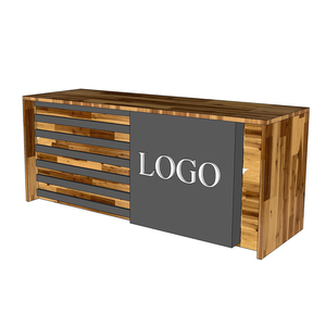 1.8m Melaleuca Wood Reception <b>Desk</b> Modern Design Durable Adjustable <b>Foldable</b> for School Bar Hospital Supermarket Basement Use - Product Image 6