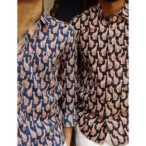 Men's Casual Floral Printed Cotton Full Sleeves <b>Shirt</b> Stand Collar ODM Supply Woven Poplin Oxford Fabric <b>Patchwork</b> Pattern - Product Image 4