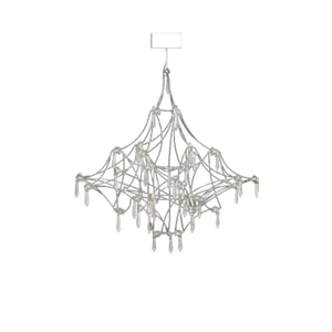 Regolabile in altezza Cobweb triangolare cristalli di metallo ciondolo luce artistica Interior Design per soggiorno sala da pranzo Boutique - Product Image 2