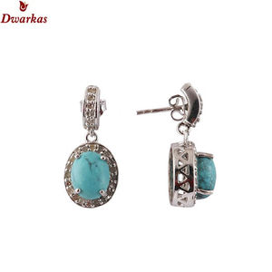 High Quality 925 Sterling <b>Silver</b> Drop <b>Earrings</b> Fashionable Amethyst CZ Multi-Gemstone Fine Dangle Style for <b>Weddings</b> Parties - Product Image 4