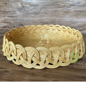 Nuevo diseño ecológico contenedor de comida de ratán estilo bohemio tejido a mano forma rectangular multifunción Decoración de mesa única OEM - Product Image 5