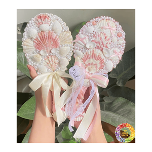 Espejo de mano de concha marina oceánica, espejo compacto hecho a mano, Concha Natural y perla, el mejor precio, accesorio de alta calidad para entusiastas costeros - Product Image 5