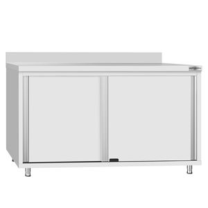 Armario de Acero Inoxidable para Suelo ECO - 1400x600mm - con Puertas Correderas y Soporte Superior - Product Image 3