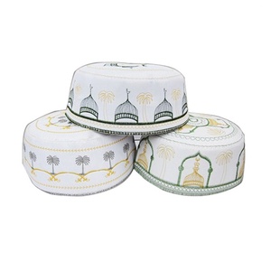 Caps de prière _ 100% coton broderie islamique hommes casquette de prière - Product Image 5