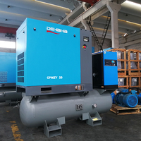 Compresseur d'air rotatif à vis haute pression 20 Hp 16 Bar Pompe à air PLC Moteurs de motos stationnaires Fabricant d'huile moteur par avion