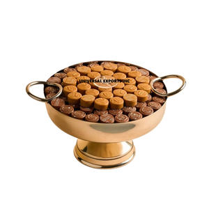 Tazón de Chocolate de Acero Inoxidable Martillado, Forma Redonda, Tazón de Dulces de Lujo, Calidad Premium, Hecho a Mano, Nuevo - Product Image 2