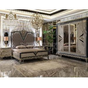 Alfombra tallada real Juego de muebles de dormitorio polaco Diseño americano Artesanía Juego de dormitorio de Reina Muebles de dormitorio modernos reales - Product Image 1