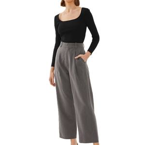 Pantalon de Costume Formel Extensible de Haute Qualité pour Femme, Coupe Droite, Style Cargo, Ajusté, pour le Bureau, Tenue Décontractée, Joggers - Product Image 1