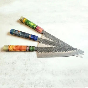 Juego de Cuchillos de Chef Profesionales Burraq de 3 Piezas, Hechos a Mano en Acero al Carbono, Mango de Madera, Ambidiestros, Ecológicos, Aptos para Lavavajillas - Product Image 6