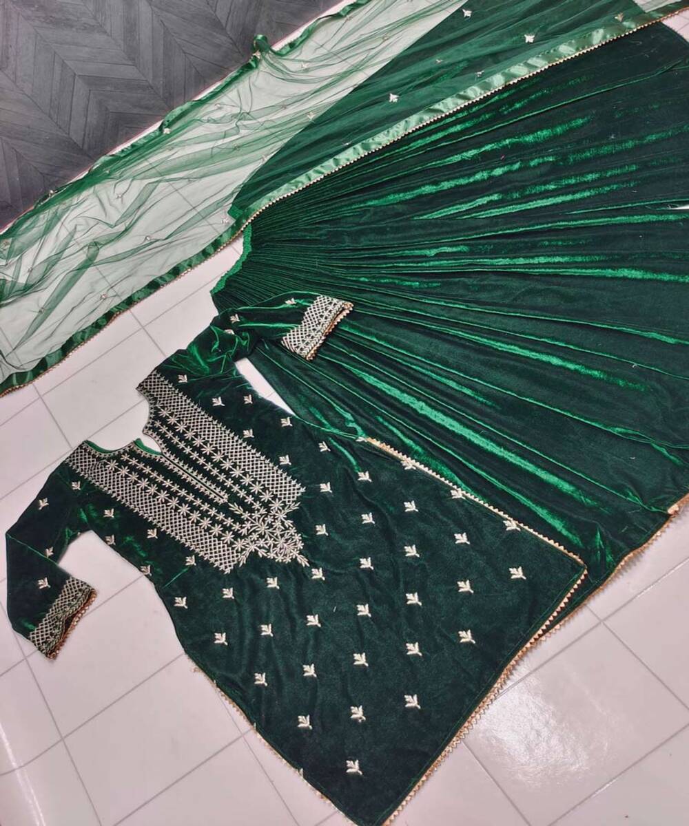 In Stock Green Pakistani Dress Casual, Party, Beach Wear | Alibaba.com