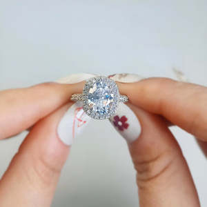 NOVAMART Fine Zarkan 925 <b>Silver</b> American Diamond <b>Solitaire</b> <b>Ring</b> Elegant and Luxurious Jewelry Wholesale Export - Product Image 3