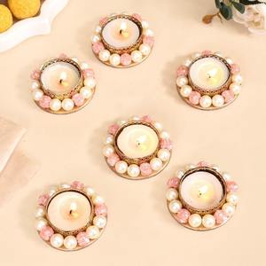 ที่ใส่เทียนทีไลท์ไข่มุกของอินเดียที่วางของตกแต่งเทศกาลของขวัญงานประดิษฐ์ดิวาลีสำหรับงานแต่ง - Product Image 5