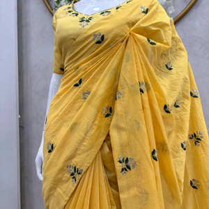 ส่าหรีผ้าไหมที่มีด้ายและลำดับสำหรับงานปาร์ตี้ในโอกาสต่างๆดีไซน์เนอร์ที่สวยงาม - Product Image 1