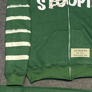 Survêtements personnalisés avec logo imprimé, 100 % coton respirant, molleton 240g, tendance 2026, couleur unie, décontracté, streetwear, homme femme, hiver - Product Image 4