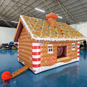 Decoración Navideña Personalizada Castillo Carpa Inflable Casa <span class=keywords><strong>de</strong></span> Santa Claus Inflable para Publicidad Festiva - Product Image 6
