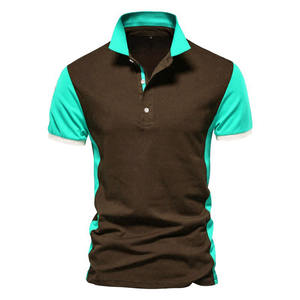 Tissus évacuant l'humidité de qualité supérieure t-shirts col Polo hommes chemise coton t-shirt hommes chemise Polo 100% coton couleurs personnalisées - Product Image 4