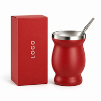 Tasse à Yerba Maté en Gros de 240 ml, Gourde à Maté en Acier Inoxydable pour Marques de Thé et Chaînes de Magasins