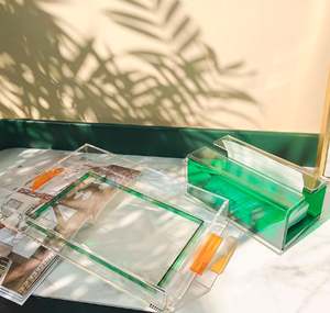 Plateau en acrylique au design unique pour les desserts et le service des aliments, parfait pour l'affichage des restaurants et les accessoires de la maison ou de l'hôtel - Product Image 3