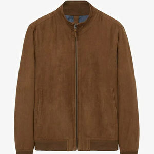 Veste en nylon pour hommes avec fermeture à glissière complète col montant coupe-vent bombardier vêtements de rue pour l'hiver au prix de gros personnalisé - Product Image 4