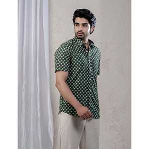 Chemise décontractée pour homme en coton imprimé à manches courtes, 100 % popeline respirante, taille XL - Fourniture ODM - Product Image 5