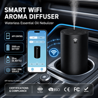 Diffuseur d'huiles essentielles WiFi à marque privée avec minuterie intelligente, batterie 2000 mAh, emballage couleur personnalisé, OEM ODM