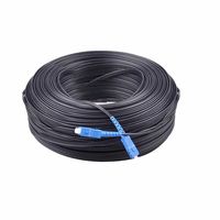 Cordon de raccordement de couleur noire câble Patchcord SC-APC FTTH câble de raccordement cordon de raccordement SC-SC 3m G657a2 cordon de raccordement à fibre optique