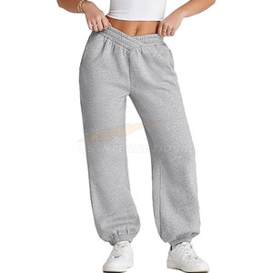 Pantalones Deportivos de Cintura Cruzada para Mujer, Pantalones Anchos Holgados de Felpa, Pantalones de Salón para Invierno, Cómodos y Extra Grandes - Product Image 1