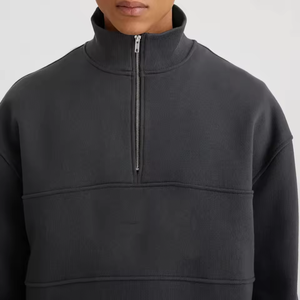 เสื้อกันหนาวมีฮู้ดสำหรับผู้ชายเสื้อครอปเนื้อผ้าฝ้ายโอเวอร์ไซส์มีซิปเนื้อผ้าหนาพิเศษ - Product Image 2