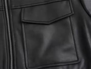 Nouveau véritable Logo sur mesure votre propre conception en plein air en cuir femmes avec veste d'hiver femmes véritable mode vestes pour femmes - Product Image 4