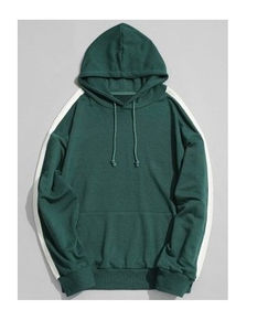 Sudadera con Capucha de Moda Invernal para Hombre, 100% Algodón, Color Personalizado, Bloques de Color en Contraste, Sudadera con Capucha Transpirable y Ecológica - Product Image 3