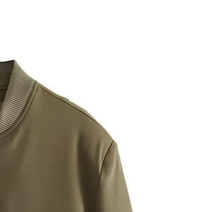 Femmes nouveauté printemps automne Baseball veste décontracté coupe-vent col montant grande poche bouton conception respirant soie court - Product Image 4