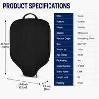 Housse de protection imperméable en néoprène de haute qualité avec logo personnalisé pour raquettes de pickleball portables extra longues