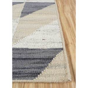 Tapis en laine tissée à plat Indusbar Gold, tapis géométrique rectangulaire en jute fait main pour la maison, la chambre ou le couloir - Modèle ADWL-13088 - Product Image 4