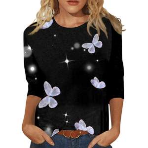 Nouveauté T-shirts femme de haute qualité Top respirant tendance à motif 3D du Pakistan en vente - Product Image 4