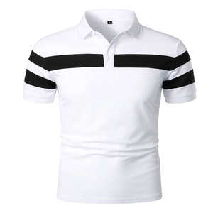 เสื้อแขนสั้นสำหรับผู้ชายเสื้อพิมพ์โลโก้ด้านหน้าแบบเป็นทางการผ้าสแปนเด็กซ์/ โพลีเอสเตอร์ระบายอากาศได้ดี - Product Image 3