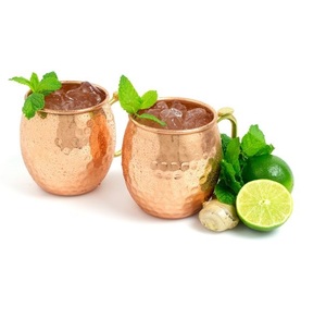 Mayorista 16 Oz Moscow Mule Tazas de cobre puro Mango de latón ergonómico para cócteles Cerveza Bebidas Aniversario Regalos de boda - Product Image 5