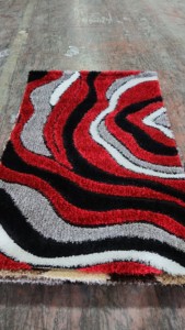 Alfombra Adiva Moderna de Pelo Largo con Diseño de Rompecabezas, Resistente a las Manchas, Fabricada a Máquina, de Poliéster, para Uso Comercial en Sala de Estar - Product Image 4