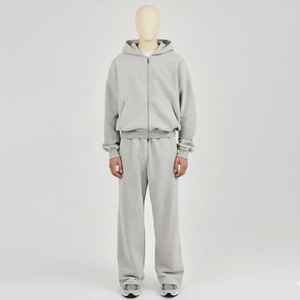 Ensemble de survêtement décontracté personnalisé de haute qualité, coupe ample, en molleton épais 340 grammes, en coton French Terry, avec sweat à capuche à cordon pour homme - Product Image 3