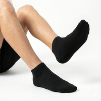 Chaussettes de sport noires en coton personnalisées 2026, OEM Turquie, vente en gros, pour jeunes et adultes, respirantes, antibactériennes, tricotées, été