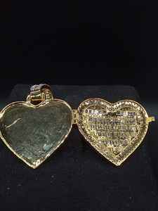 Premium Elegant Real Diamond Baguette Heart Pendant for Men & Women Jewelry <b>Charms</b> - Product Image 6