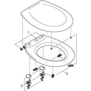 Tapa de inodoro con cierre suave Grohe BAU KERAMIK, serie GROHE AWE - Product Image 5