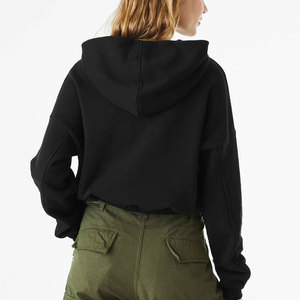 Bella Canvas Sweat à capuche court en molleton Gris - Product Image 6