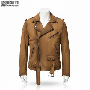 Blouson aviateur en cuir pour homme 100% cuir de vache naturel Veste en cuir véritable Unisexe Hiver Camouflage Moto & Biker Style - Product Image 1