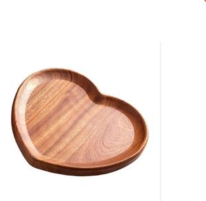 Plateau de service en bois de forme triangulaire Assiette alimentaire Plateaux décoratifs en bois Plat à salade Bois de mangue Assiette à dîner irrégulière - Product Image 5