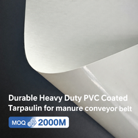 Bâche en PVC enduit 1000D, tissée, anti-UV, résistante aux moisissures et imperméable, pour convoyeur à fumier, usage industriel, vente en gros