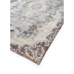 Vintage Beige <b>Brown</b> Hand Knotted <b>Wool</b> Rug for Home Use-for Living Hallway Entryway Teen's Bedroom Medallion Rectangle Puzzle - Product Image 2