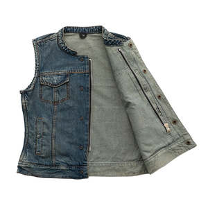 Gilet en jean bleu TIFF pour femmes - Product Image 3