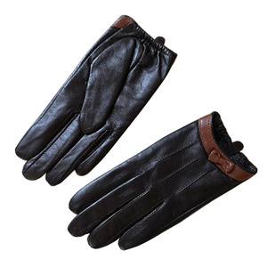 ถุงมือหนังขน PU แบบเต็มนิ้วสำหรับผู้หญิง, ถุงมือหนัง PU แบบสัมผัสระบายอากาศได้ดีดีไซน์ล่าสุดสำหรับการใช้งานกลางแจ้งในชีวิตประจำวัน - Product Image 1